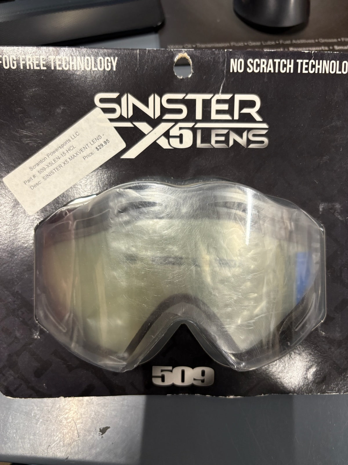 509 SINISTER X5 MAXVENT LENS-CLEAR