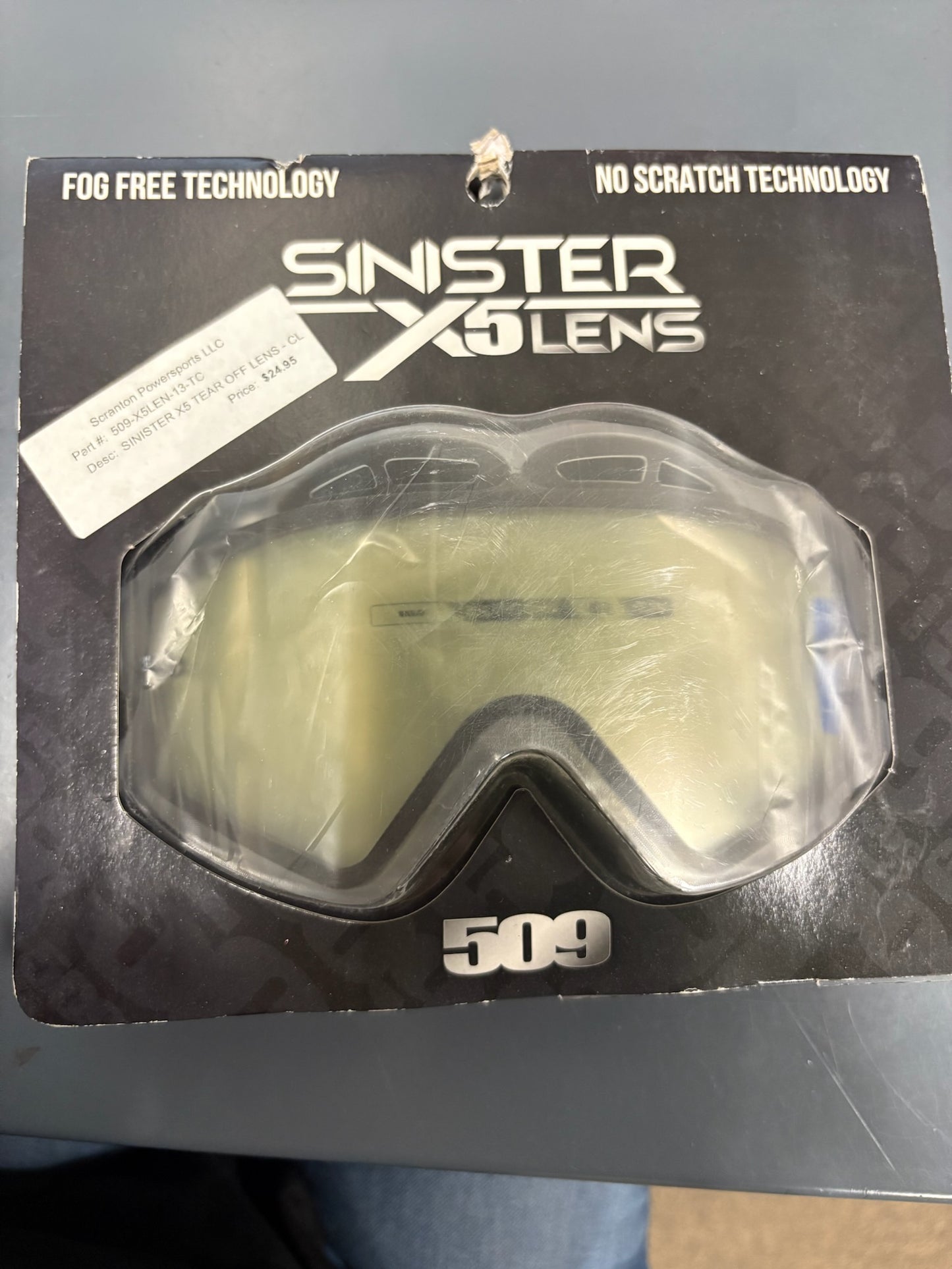 509 SINISTER X5 TEAR OFF LENS-CLEAR