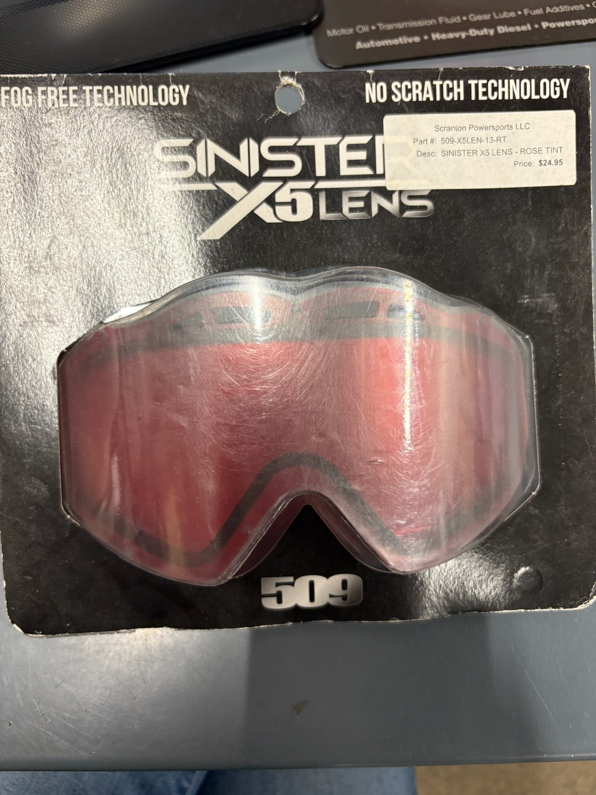 509 SINISTER X5 LENS-ROSE TINT