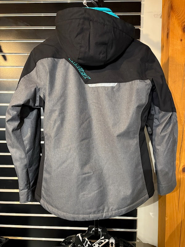 Castle X Womens Powder Jacket Heather/Black/Turquoise Size Small 71-3722