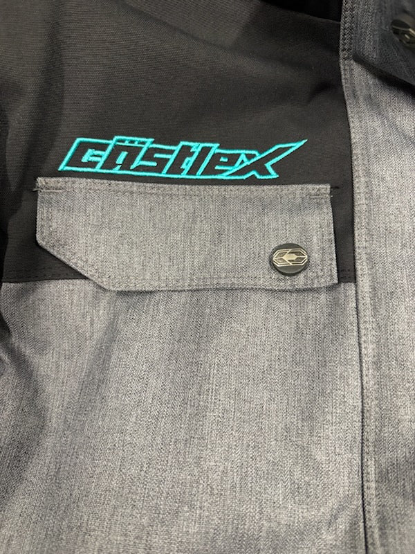 Castle X Womens Powder Jacket Heather/Black/Turquoise Size Small 71-3722
