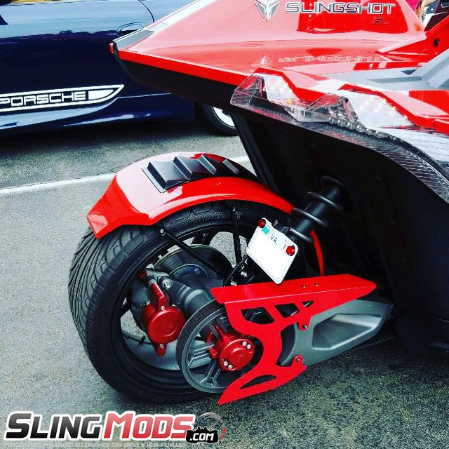 Metricks Lower Shock Mount License Plate Re-locator Kit for the Polaris Slingshot